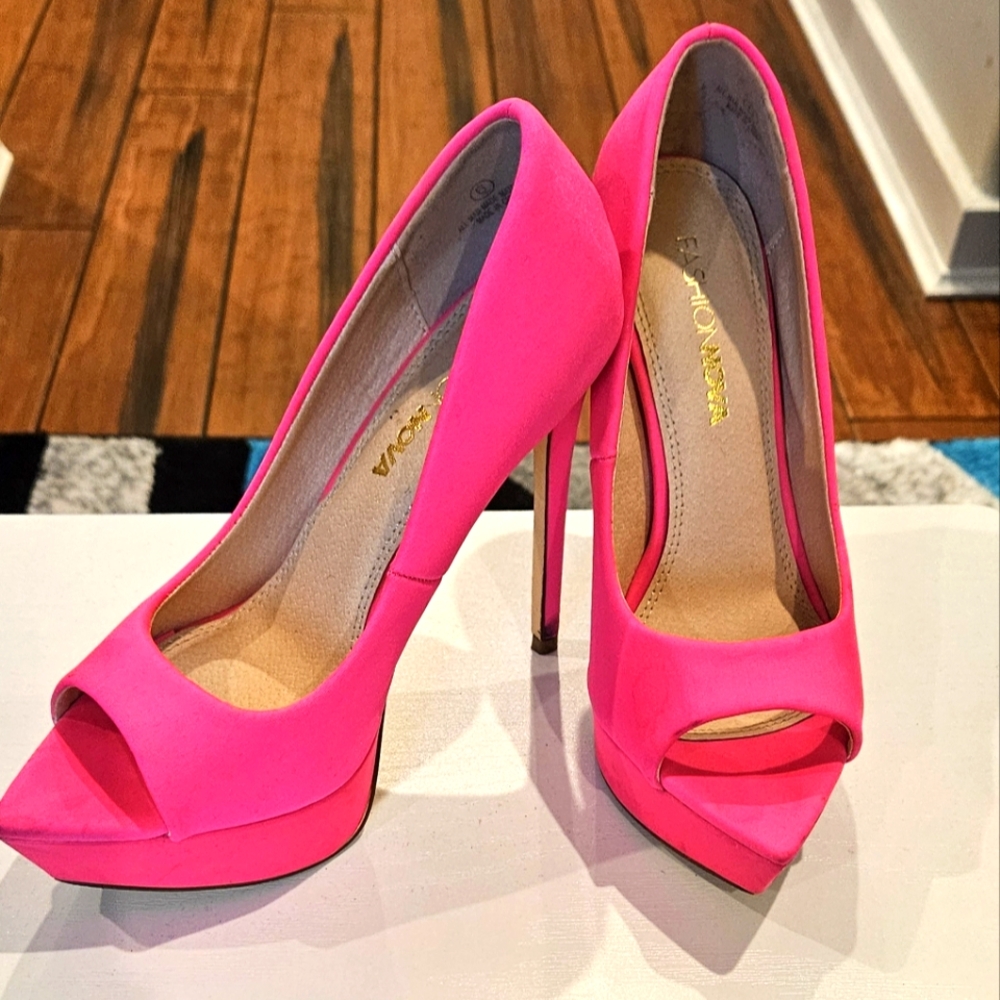 Neon Pink Heels